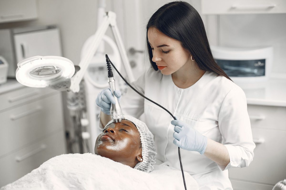 Aesthetic skincare treatment at a Korean dermatology clinic